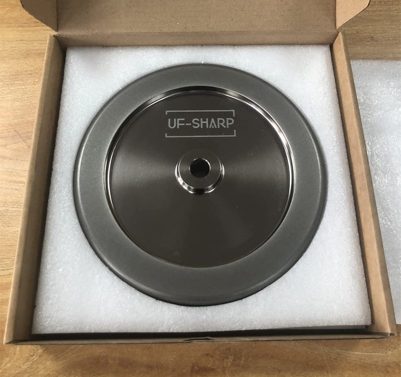 UF-SHARP 6 inch 4 in 1 CBN Grinding Wheel - 180 Grit x 1.25" Wide x 1/2" Bore (180 Grit) - Image 5
